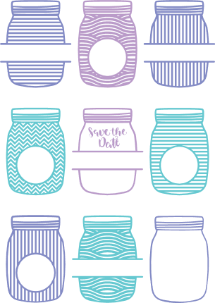 mason-jars-monogram-frame-bundle-free-svg-file-SvgHeart.Com