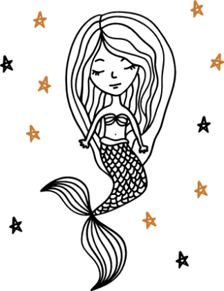 mermaid-and-stars-beach-baby-free-svg-file-SvgHeart.Com