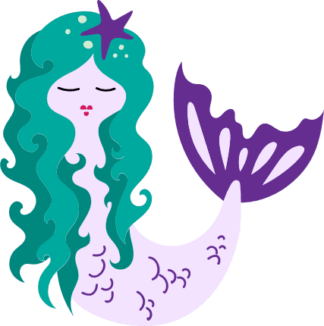 mermaid-with-star-fish-baby-beach-free-svg-file-SvgHeart.Com