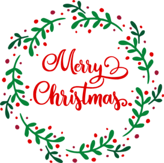 merry-christmas-sign-holly-leaves-wreath-holiday-free-svg-file-SvgHeart.Com