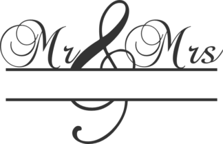 mr-and-mrs-split-text-frame-wedding-free-svg-file-SvgHeart.Com