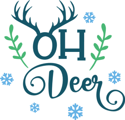 oh-deer-antlers-winter-funny-christmas-free-svg-file-SvgHeart.Com