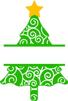 ornamental-christmas-tree-with-star-split-text-frame-holiday-free-svg-file-SvgHeart.Com