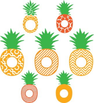 pineapples-monogram-frame-bundle-fruit-free-svg-file-SvgHeart.Com