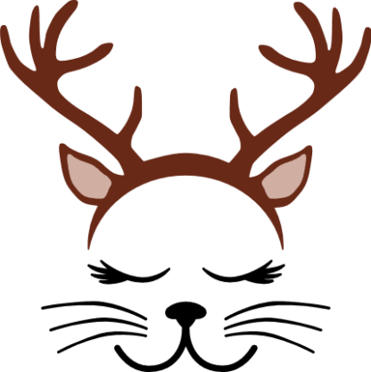 reindeer-cat-antlers-kitten-christmas-free-svg-file-SvgHeart.Com