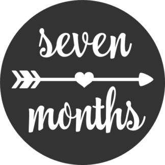 seven-months-heart-with-arrow-baby-milestone-free-svg-file-SvgHeart.Com