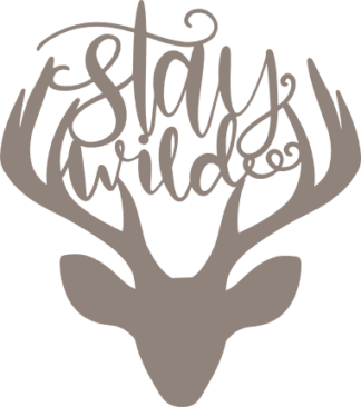 stay-wild-deer-head-free-svg-file-SvgHeart.Com