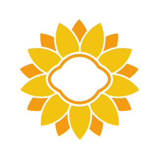 sunflower-monogram-floral-free-svg-file-SvgHeart.Com