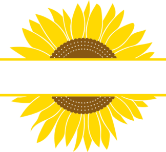 sunflower-split-text-frame-floral-free-svg-file-SvgHeart.Com