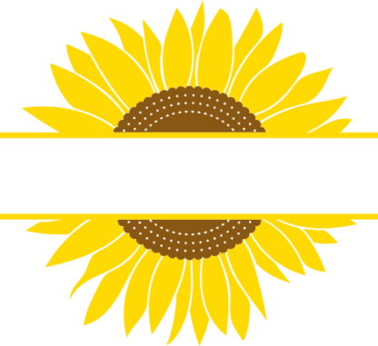 sunflower-split-text-frame-floral-free-svg-file-SvgHeart.Com