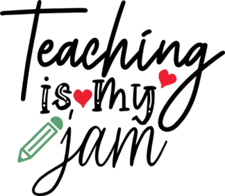 teaching-is-my-jam-pencil-hearts-teachers-free-svg-file-SvgHeart.Com