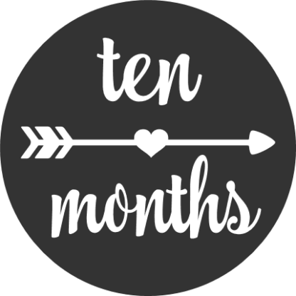 ten-months-arrow-with-heart-baby-milestone-free-svg-file-SvgHeart.Com