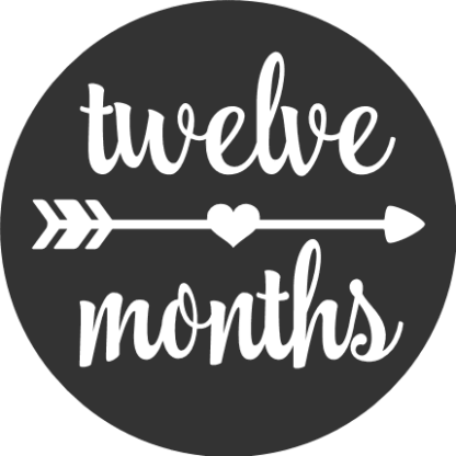 twelve-months-baby-milestone-arrow-with-heart-birthday-free-svg-file-SvgHeart.Com