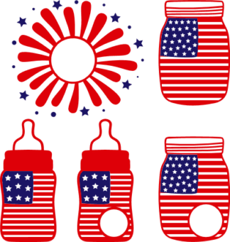 usa-flag-milk-bottles-and-jars-4th-of-july-free-svg-file-SvgHeart.Com