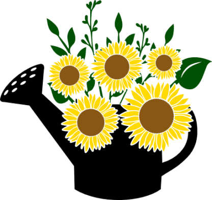 watering-can-and-sunflowers-gardening-decoration-free-svg-file-SvgHeart.Com