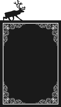 ornamental-frame-with-reindeer-letter-template-free-svg-file-SVGHEART.COM